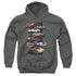 FORD MUSTANG/MUSTANG STACK - YOUTH PULLOVER HOODIE - CHARCOAL