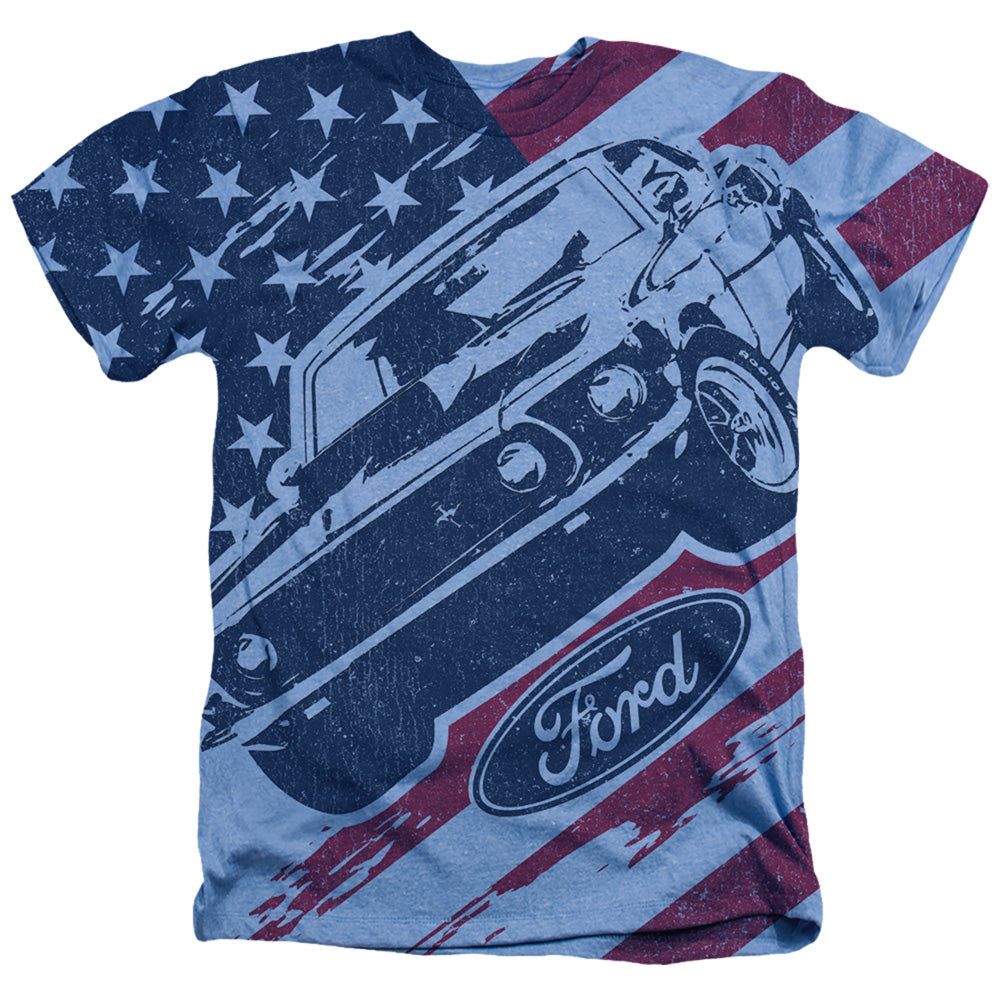 FORD MUSTANG/1969 MUSTANG FLAG - ADULT HEATHER - LIGHT BLUE
