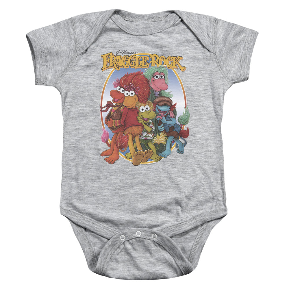 FRAGGLE ROCK/GROUP HUG - INFANT SNAPSUIT - ATHLETIC HEATHER