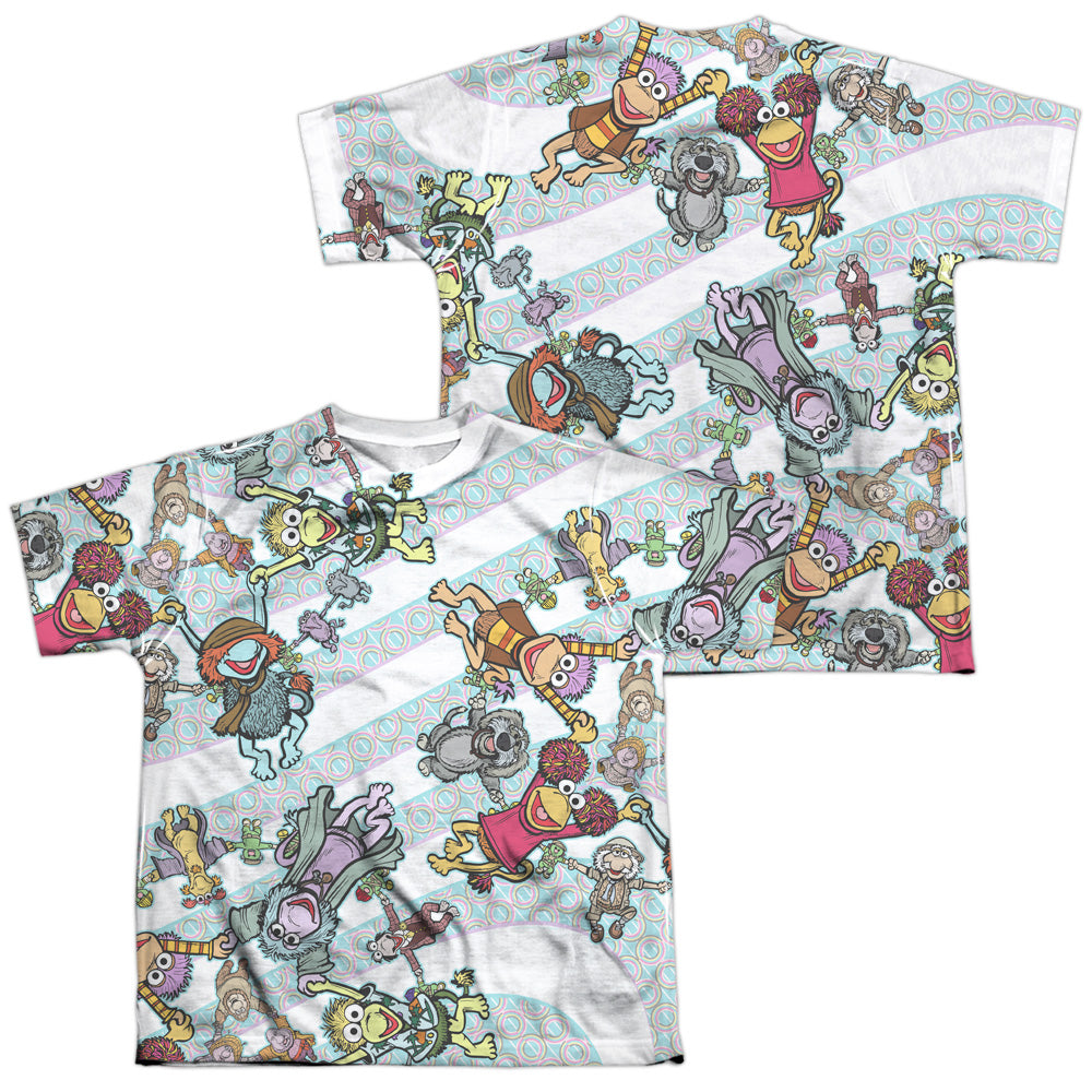 FRAGGLE ROCK/CYCLONE (FRONT/BACK PRINT) - S/S YOUTH POLY CREW - MULTI