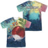 FRAGGLE ROCK/GIANT RADISH (FRONT/BACK PRINT) - S/S ADULT POLY CREW - MULTI