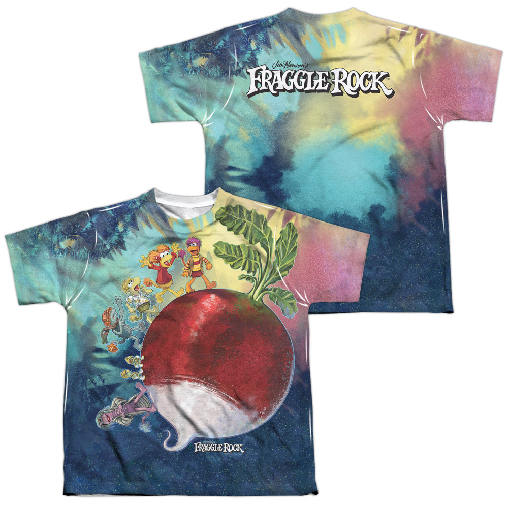 FRAGGLE ROCK/GIANT RADISH (FRONT/BACK PRINT) - S/S YOUTH POLY CREW - MULTI