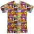 FRAGGLE ROCK/CHARACTER SQUARES (FRONT/BACK PRINT) - S/S ADULT POLY CREW - MULTI