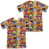 FRAGGLE ROCK/CHARACTER SQUARES (FRONT/BACK PRINT) - S/S ADULT POLY CREW - MULTI