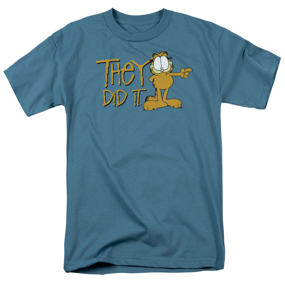 GARFIELD/THEY DID IT - S/S ADULT 18/1 - SLATE