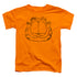 GARFIELD/SMIRKING DISTRESSED - S/S TODDLER TEE - ORANGE