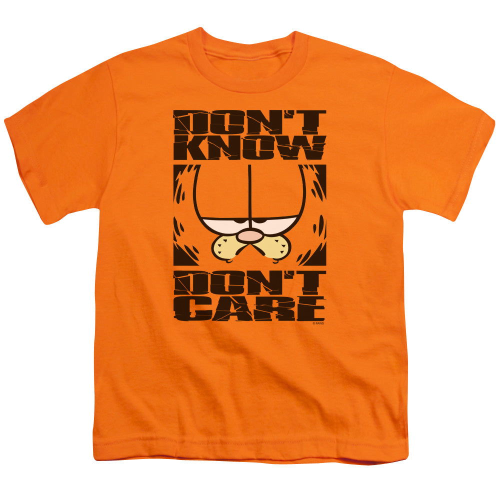 GARFIELD/DONT KNOW DONT CARE - S/S YOUTH 18/1 - ORANGE