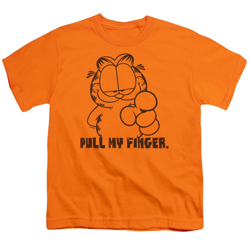 GARFIELD/PULL MY FINGER - S/S YOUTH 18/1 - ORANGE