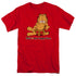 GARFIELD/HAPPY FACE - S/S ADULT 18/1 - RED
