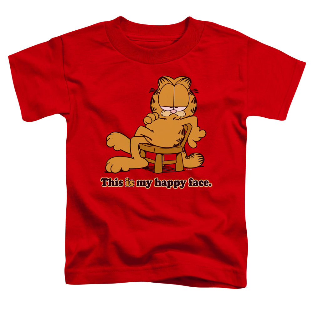 GARFIELD/HAPPY FACE - S/S TODDLER TEE - RED