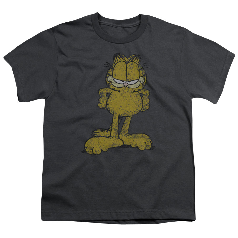 GARFIELD/BIG OL CAT - S/S YOUTH 18/1 - CHARCOAL