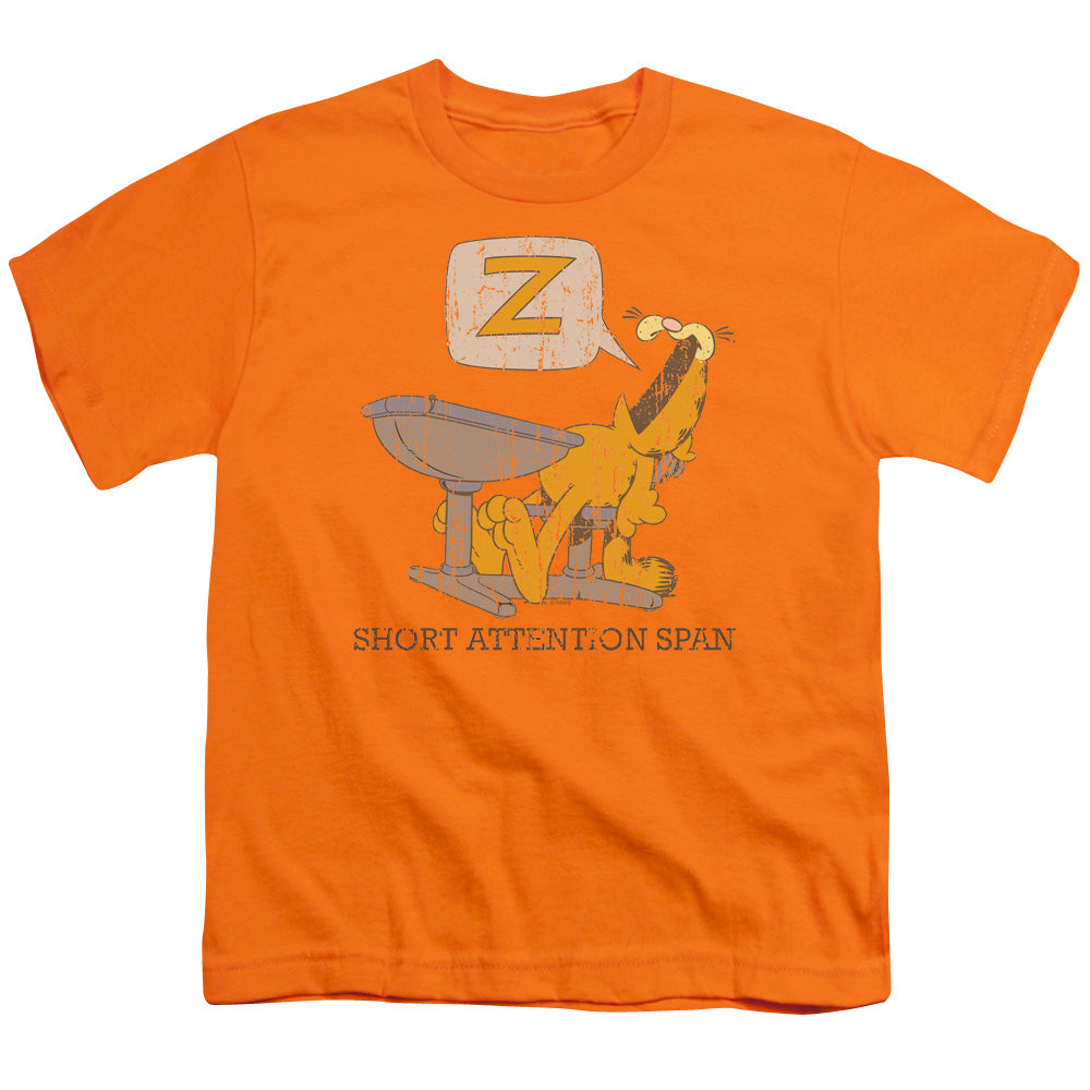 GARFIELD/ATTENTION SPAN - S/S YOUTH 18/1 - ORANGE
