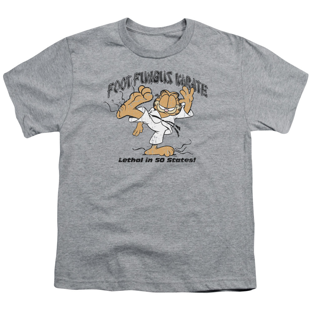 GARFIELD/FOOT FUNGUS KARATE - S/S YOUTH 18/1 - ATHLETIC HEATHER