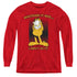 GARFIELD/I DIDNT DO IT - YOUTH LONG SLEEVE TEE - RED