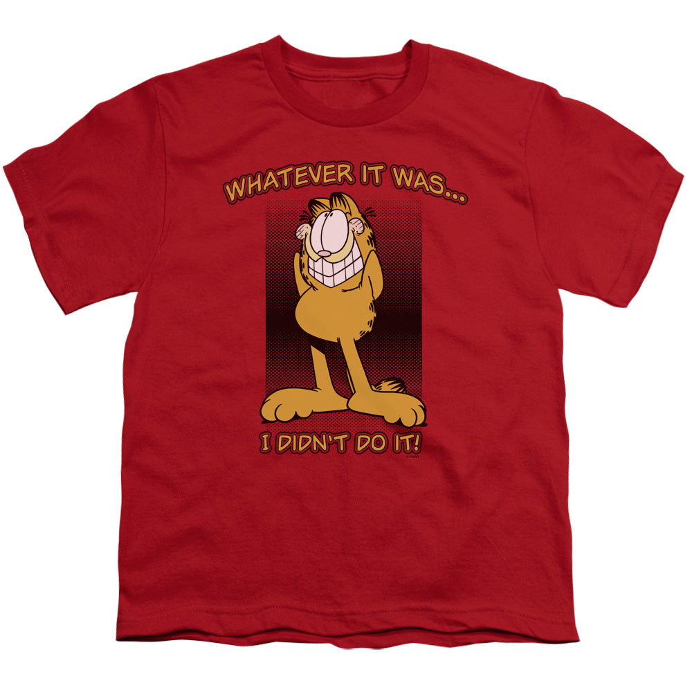 GARFIELD/I DIDNT DO IT - S/S YOUTH 18/1 - RED