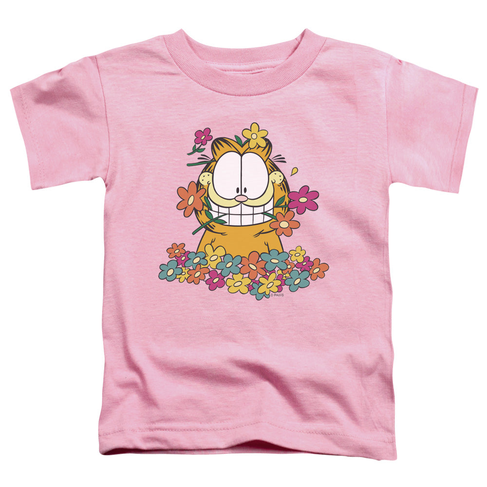 GARFIELD/IN THE GARDEN - S/S TODDLER TEE - PINK