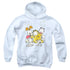 GARFIELD/FRIENDS ARE BEST - YOUTH PULLOVER HOODIE - WHITE