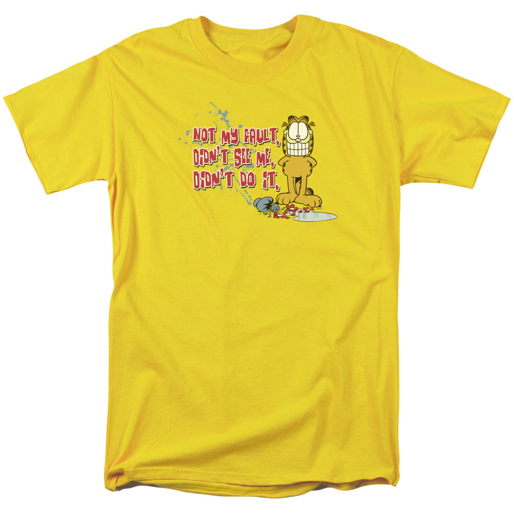 GARFIELD/NOT MY FAULT - S/S ADULT 18/1 - YELLOW
