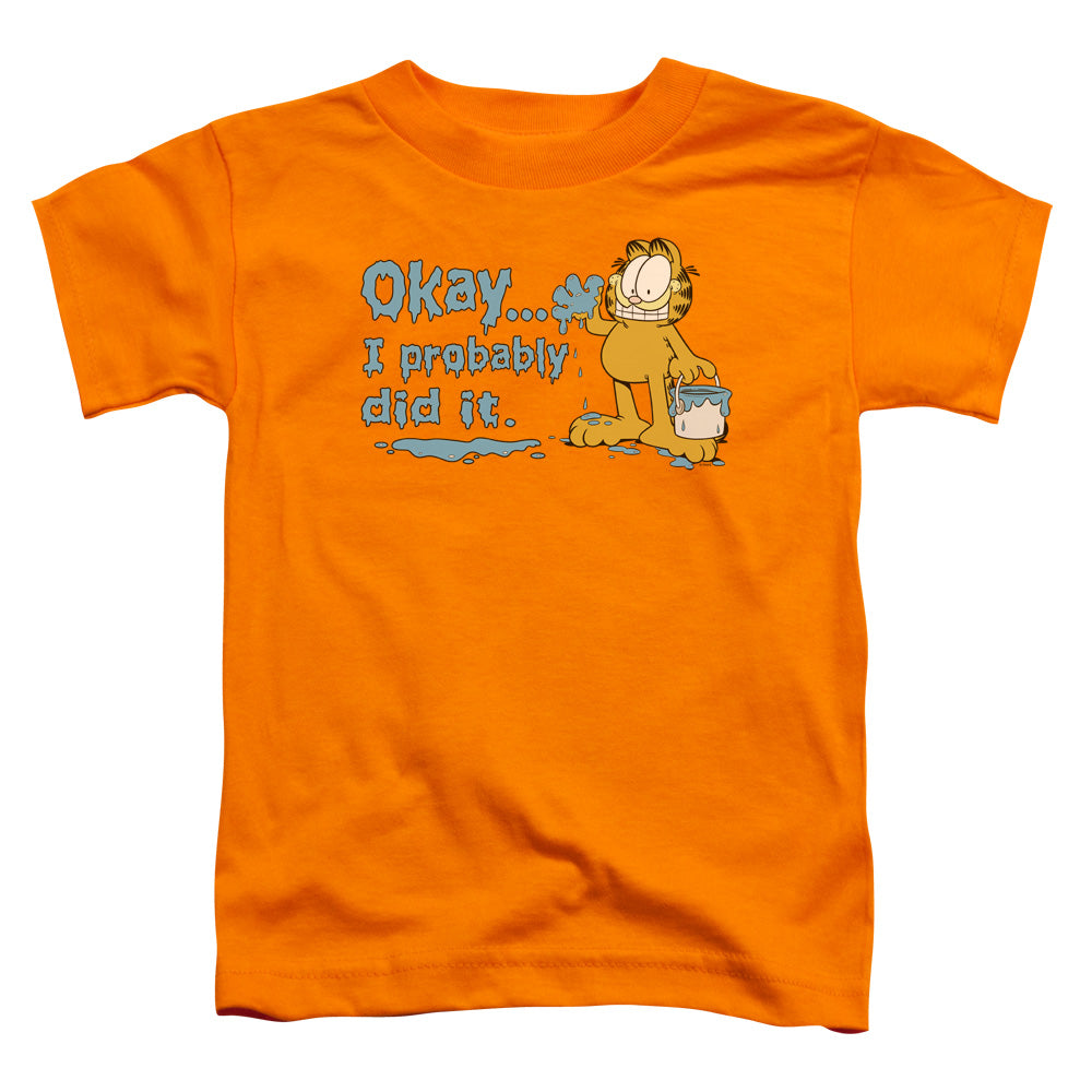 GARFIELD/I PROBABLY DID IT - S/S TODDLER TEE - ORANGE