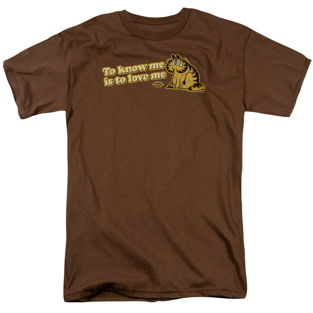 GARFIELD/TO KNOW ME IS TO LOVE ME - S/S ADULT 18/1 - COFFEE