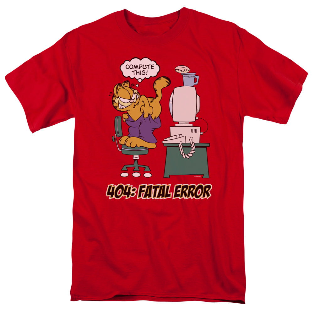 GARFIELD/COMPUTE THIS - S/S ADULT 18/1 - RED