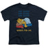 GARFIELD/WORKS FOR ME - S/S YOUTH 18/1 - NAVY