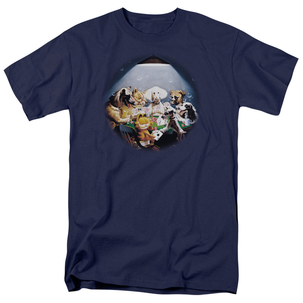 GARFIELD/PLAYING WITH THE BIG DOGS - S/S ADULT 18/1 - NAVY