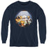 GARFIELD/PLAYING WITH THE BIG DOGS - YOUTH LONG SLEEVE TEE - NAVY