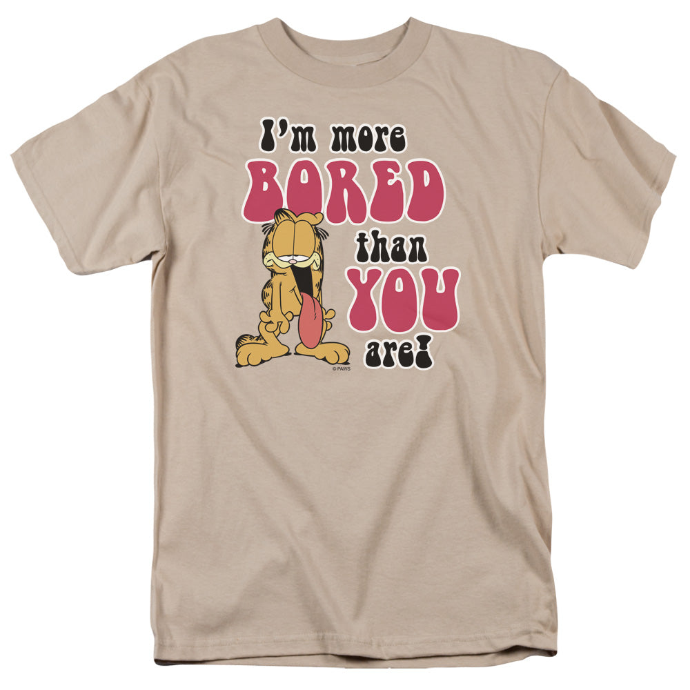 GARFIELD/MORE BORED - S/S ADULT 18/1 - SAND