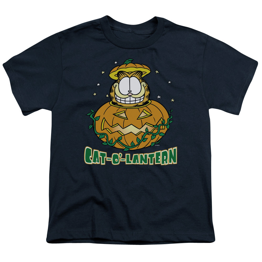 GARFIELD/CAT O LANTERN - S/S YOUTH 18/1 - NAVY
