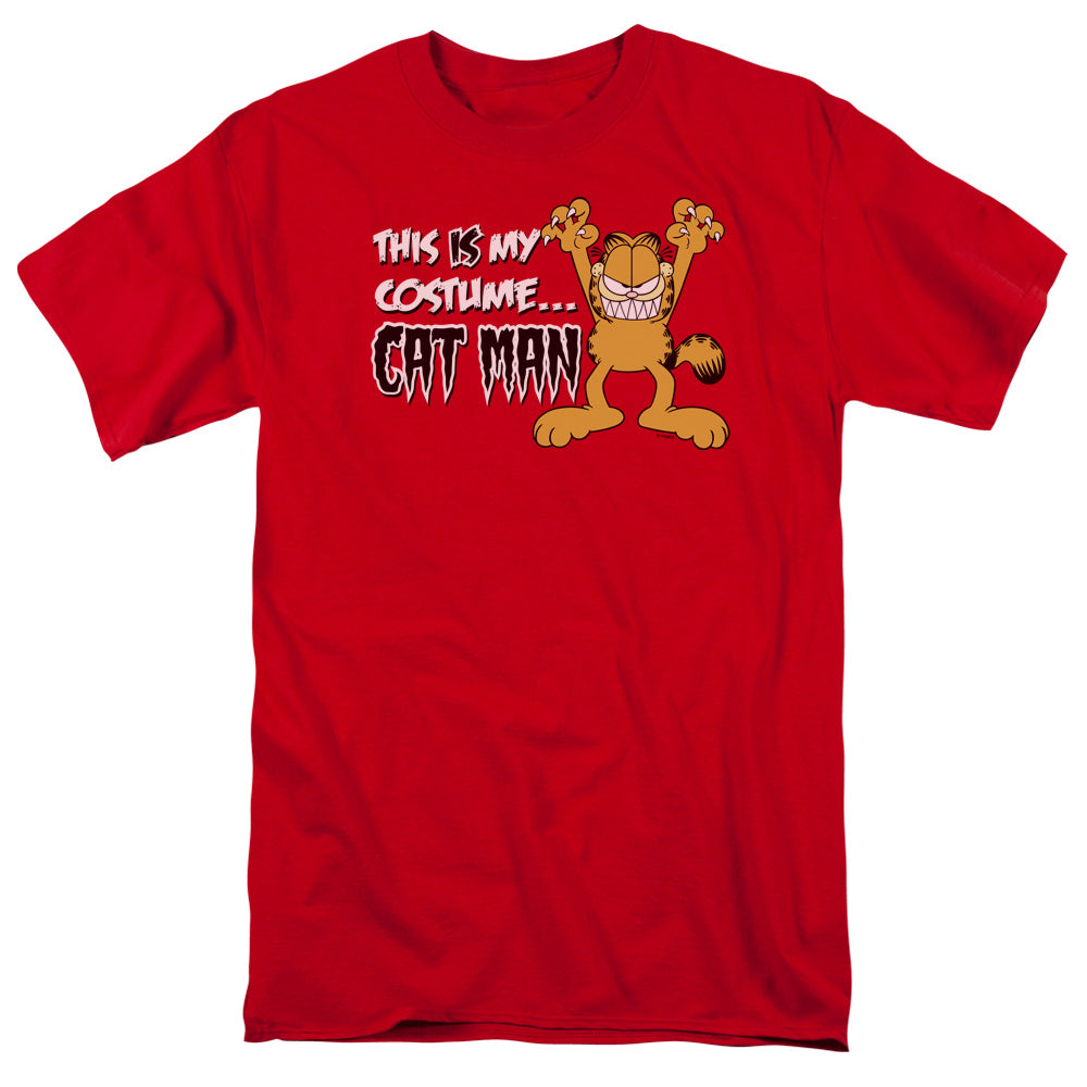 GARFIELD/CAT MAN - S/S ADULT 18/1 - RED