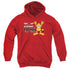 GARFIELD/CAT MAN - YOUTH PULLOVER HOODIE - RED