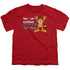 GARFIELD/CAT MAN - S/S YOUTH 18/1 - RED
