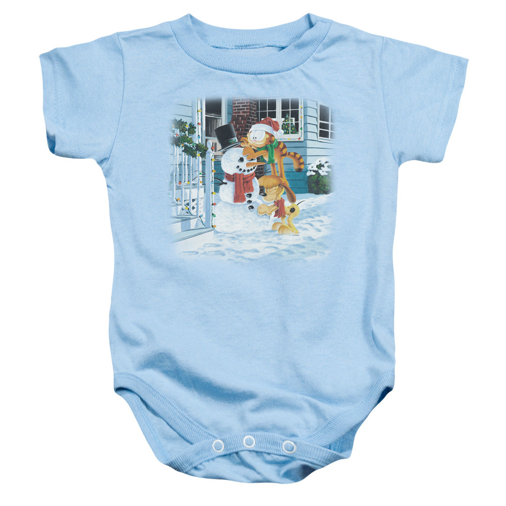 GARFIELD/SNOW FUN - INFANT SNAPSUIT - LIGHT BLUE