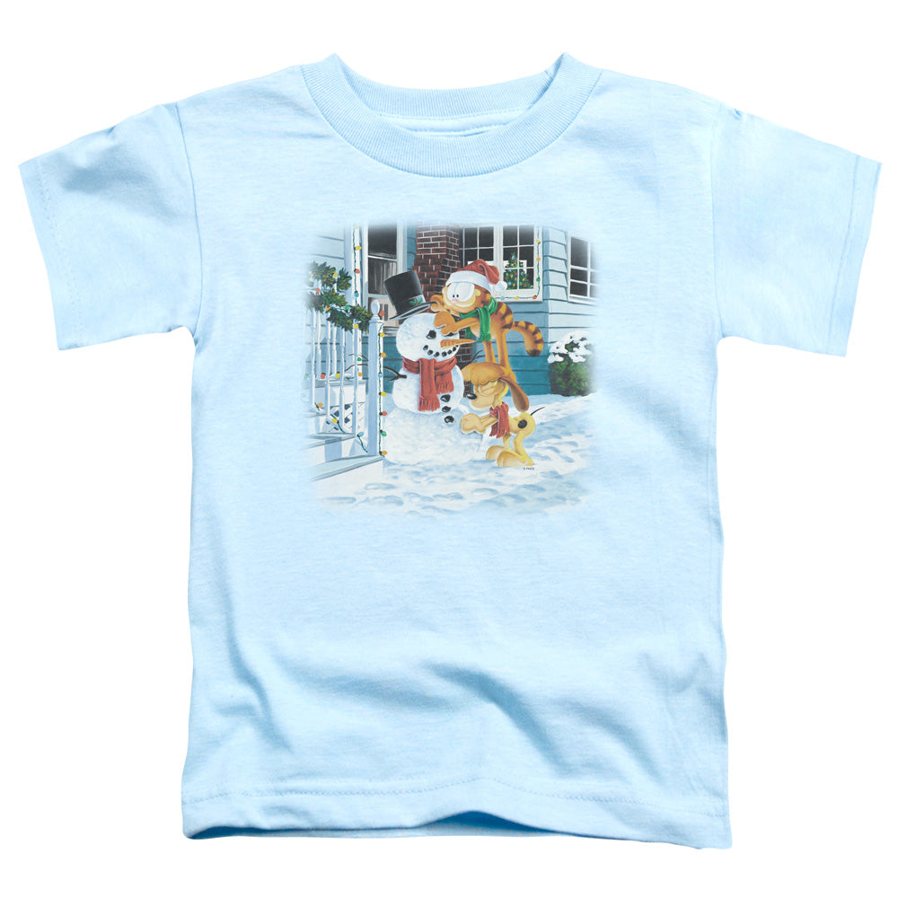 GARFIELD/SNOW FUN - S/S TODDLER TEE - LIGHT BLUE