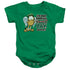 GARFIELD/IVE BEEN GOOD - INFANT SNAPSUIT - KELLY GREEN