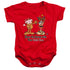 GARFIELD/SHARE THE SEASON - INFANT SNAPSUIT - RED