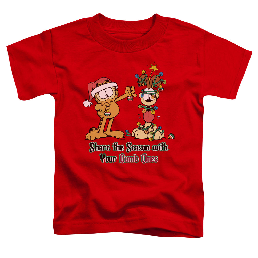 GARFIELD/SHARE THE SEASON - S/S TODDLER TEE - RED