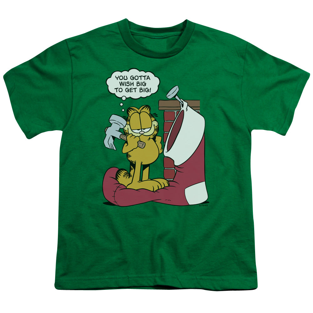 GARFIELD/WISH BIG - S/S YOUTH 18/1 - KELLY GREEN
