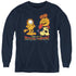 GARFIELD/DROOLING PUMPKINS - YOUTH LONG SLEEVE TEE - NAVY
