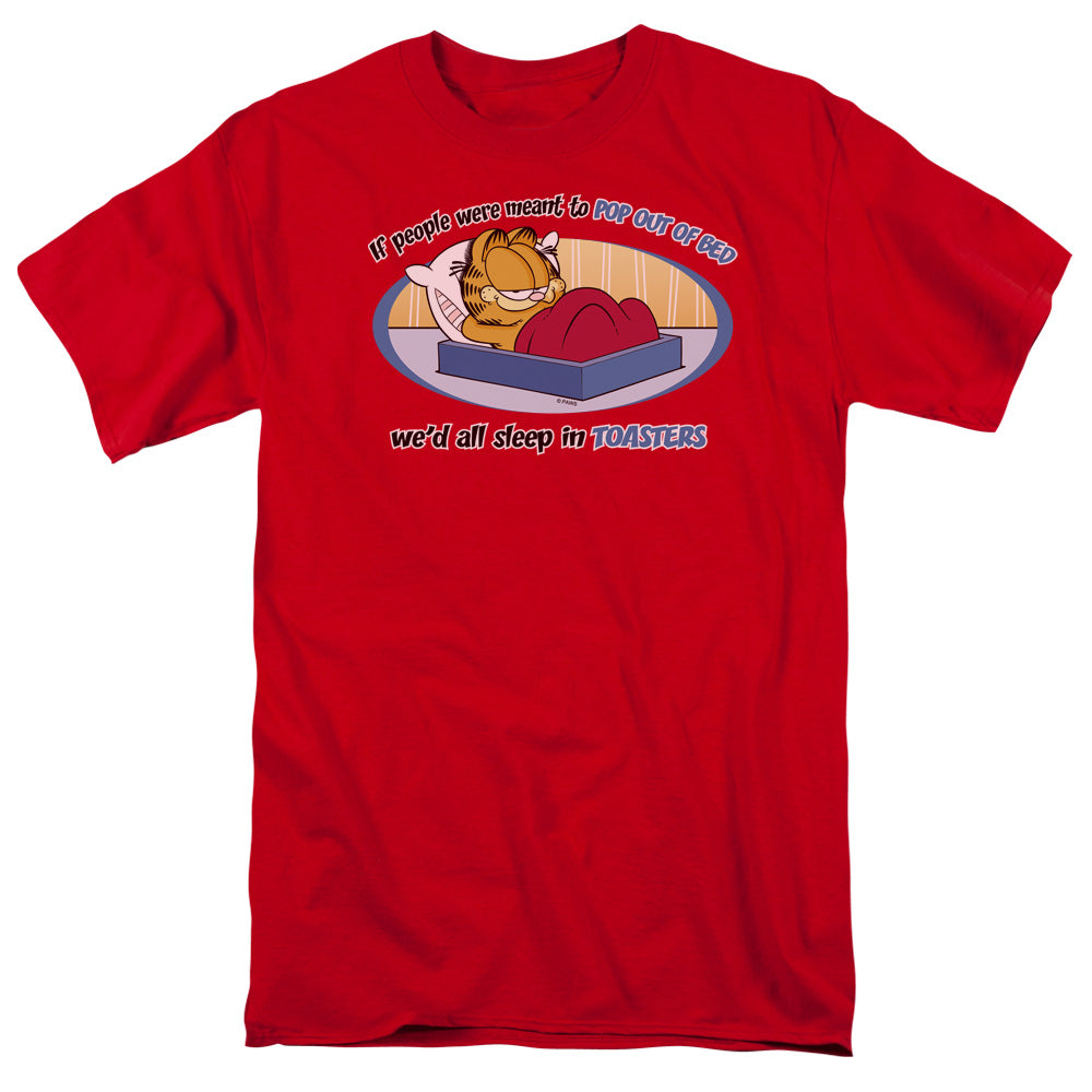 GARFIELD/POP OUT OF BED - S/S ADULT 18/1 - RED