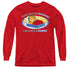 GARFIELD/POP OUT OF BED - YOUTH LONG SLEEVE TEE - RED