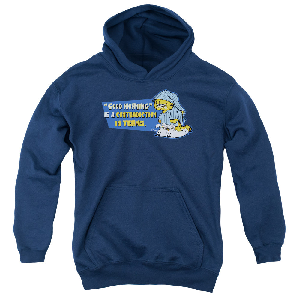 GARFIELD/CONTRADICITION IN TERMS - YOUTH PULLOVER HOODIE - NAVY