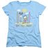 GARFIELD/BEACH BUMS - S/S WOMENS TEE - LIGHT BLUE