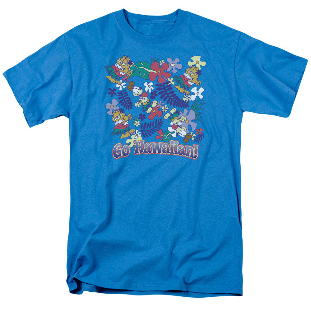 GARFIELD/GO HAWAIIAN - S/S ADULT 18/1 - TURQUOISE