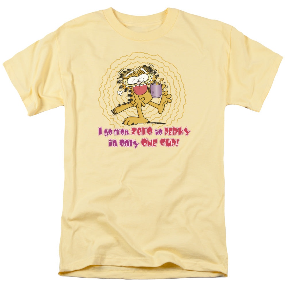 GARFIELD/FROM ZERO TO PERKY - S/S ADULT 18/1 - BANANA