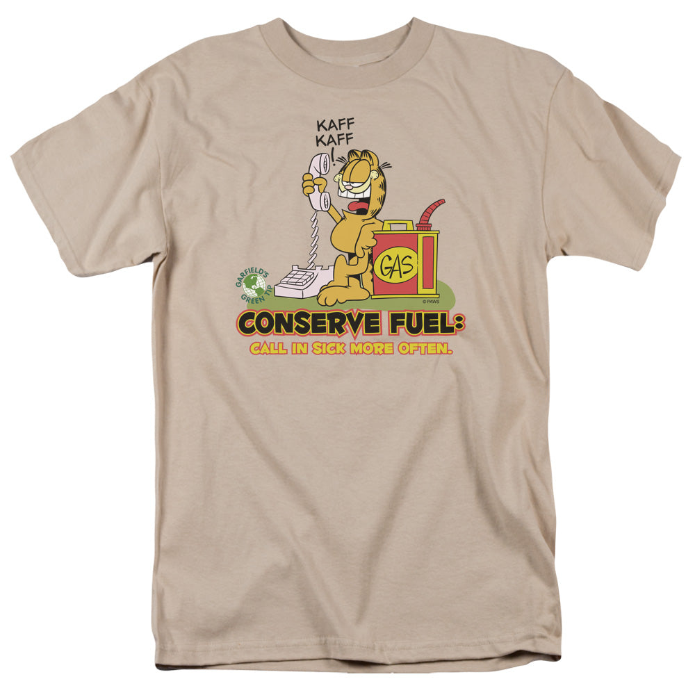 GARFIELD/CALL IN SICK - S/S ADULT 18/1 - SAND