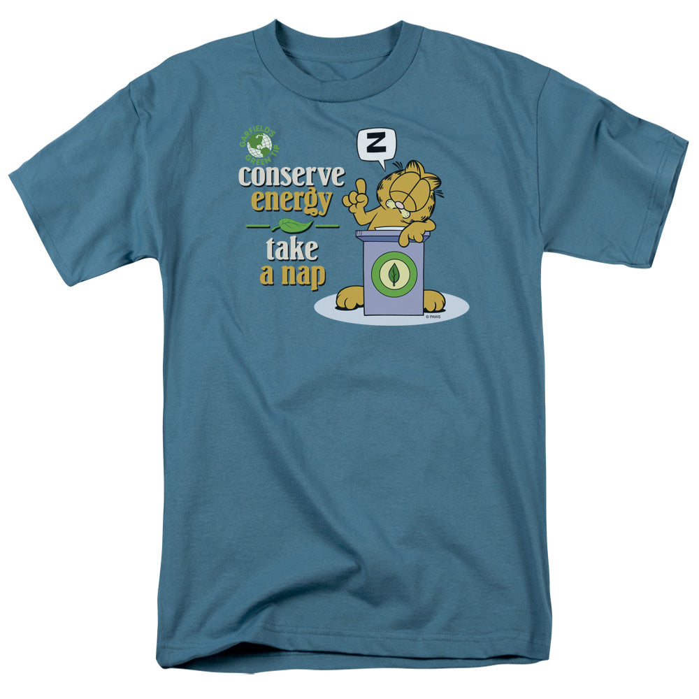 GARFIELD/CONSERVE ENERGY - S/S ADULT 18/1 - SLATE