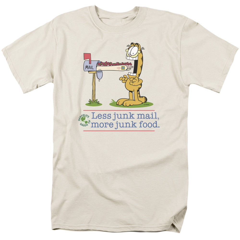 GARFIELD/LESS JUNK MAIL - S/S ADULT 18/1 - CREAM