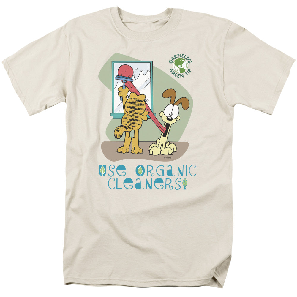 GARFIELD/ORGANIC CLEANERS - S/S ADULT 18/1 - CREAM